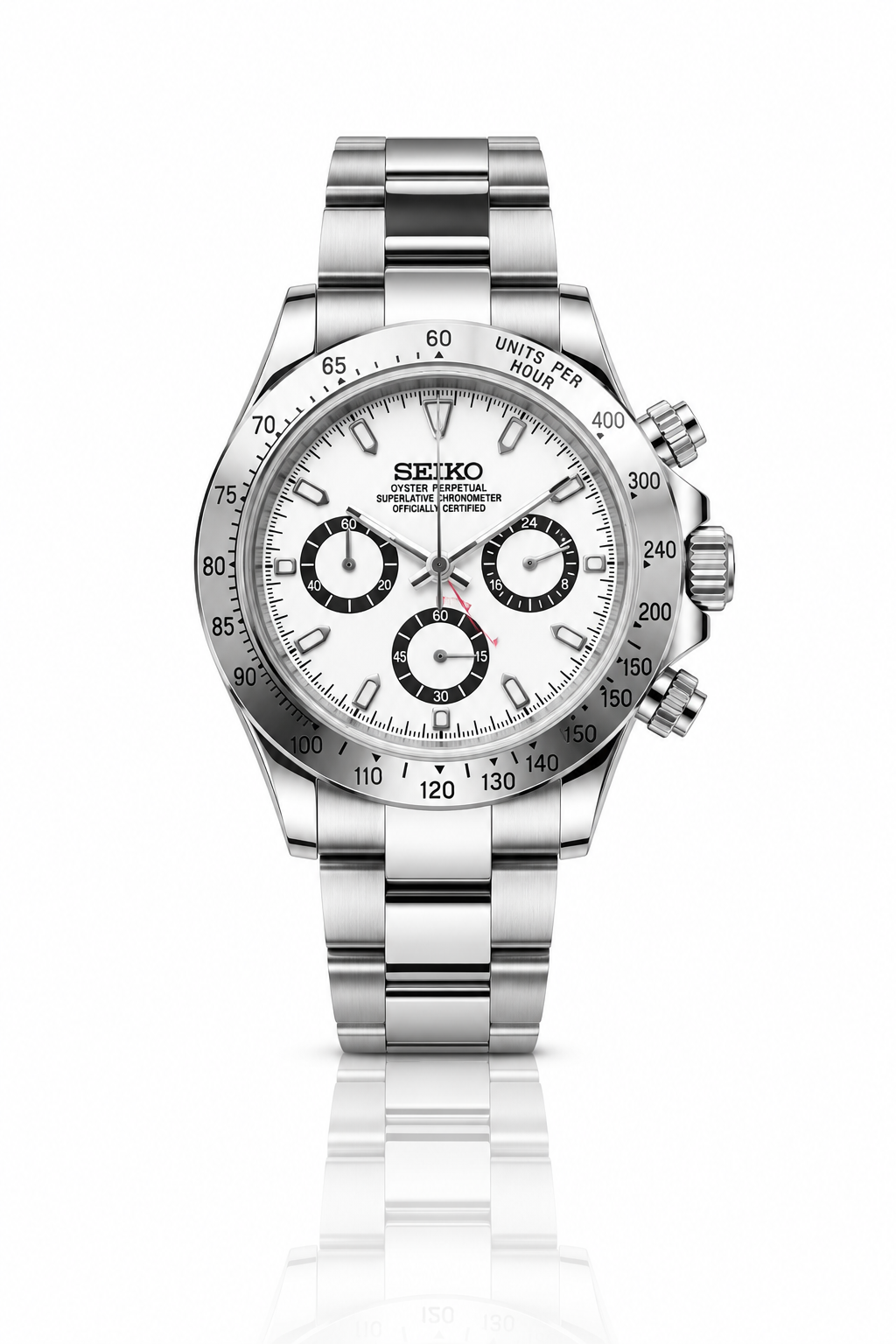 Seiko Mod Daytona Zenith White Dial