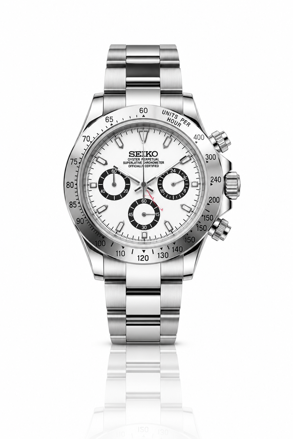Seiko Mod Daytona Zenith White Dial