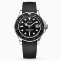 Seiko Mod Black Yatch-Master Silver II
