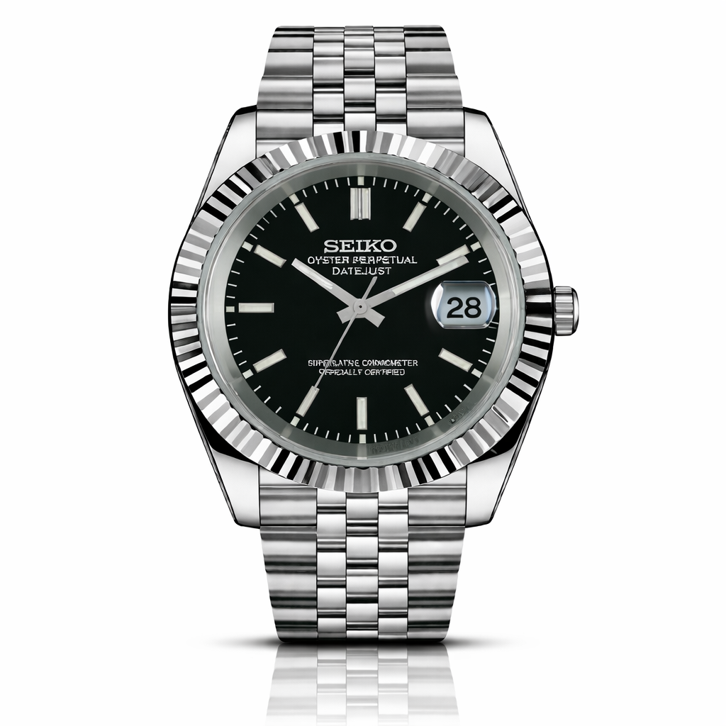 Seiko Mod Datejust Black – The Time Pusher