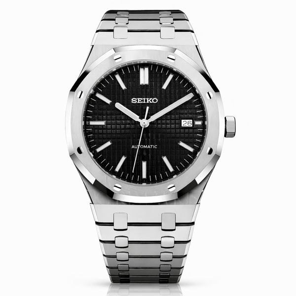 Seiko Mod Royal Oak Silver Black
