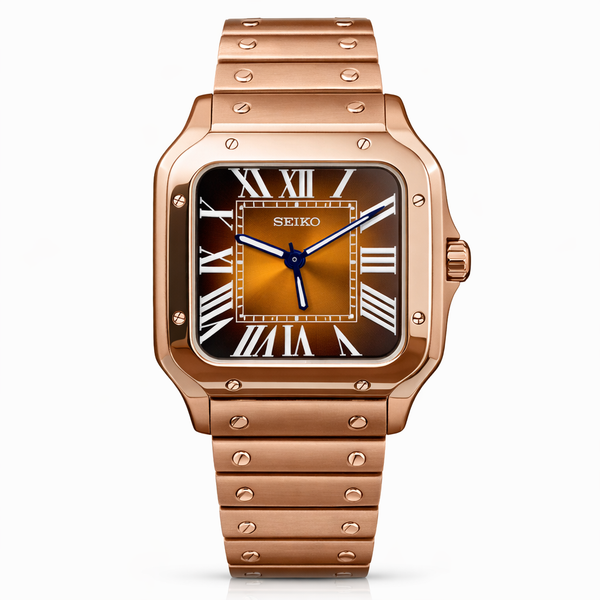 Seiko Mod Santos Rosegold