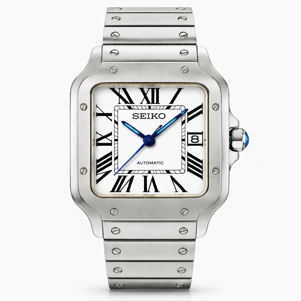 Seiko Mod Santos White